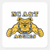Sticker Carré NC A&T Agences | Aggie Bulldog (Devant)