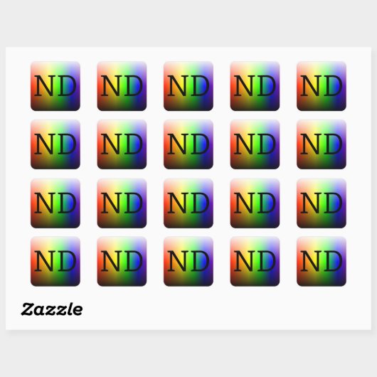 Sticker Carré ND (NeuroDiverse) (Feuille)