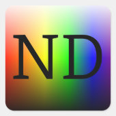 Sticker Carré ND (NeuroDiverse) (Devant)