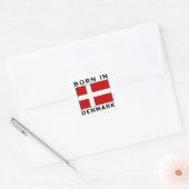 Sticker Carré Né à Denmark Black (Enveloppe)
