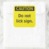 Sticker Carré Ne cliquez pas sur le signe. (Sac)