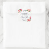 Sticker Carré Ne craignez pas, Écriture Isaiah Art Floral Aquare (Sac)