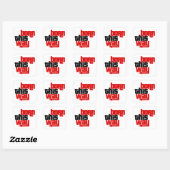 Sticker Carré Né de cette façon (Feuille)