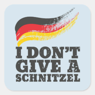 Sticker Carré Ne donnez pas Schnitzel drapeau allemand Oktoberfe