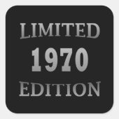Sticker Carré Né en 1970 édition limitée anniversaire (Devant)