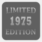 Sticker Carré Né en 1975 50ème anniversaire (Devant)