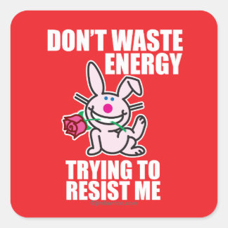 Sticker Carré Ne gaspillez pas d'énergie