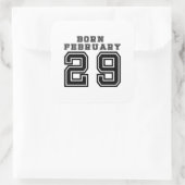 Sticker Carré Né le 29 février (Sac)