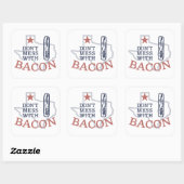 Sticker Carré Ne manquez pas avec Bacon (Feuille)