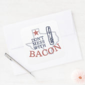Sticker Carré Ne manquez pas avec Bacon (Enveloppe)