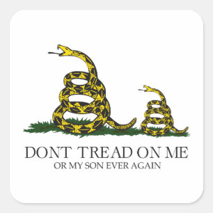 Sticker Carré Ne Marche Pas Sur Moi Ou Mon Fils Gadsden Flag Mem