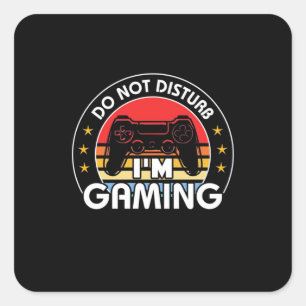 Sticker Carré Ne pas déranger Je Joue