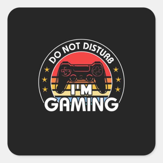Sticker Carré Ne pas déranger Je Joue (Devant)