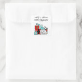 Sticker Carré Ne pas ouvrir jusqu'à Noël présente Noël (Sac)