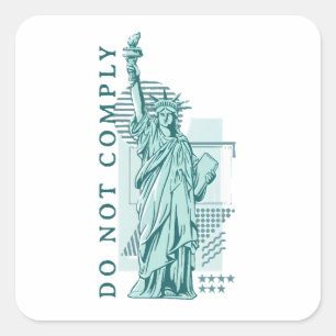 Sticker Carré Ne pas se conformer