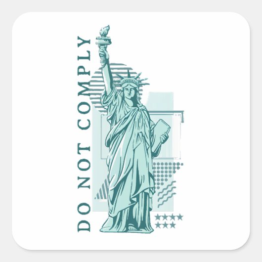 Sticker Carré Ne pas se conformer (Devant)