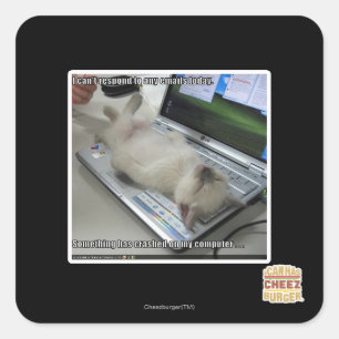 Sticker Carré Ne peut pas répondre