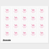 Sticker Carré Né pour le Flamant rose Stand Out (Feuille)