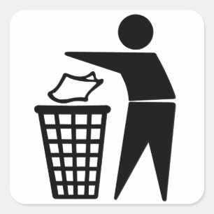 Sticker Carré Ne salissez pas le symbole