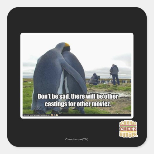 Sticker Carré Ne sois pas triste (Devant)