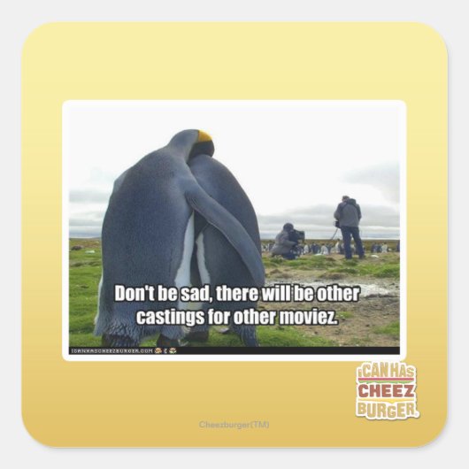 Sticker Carré Ne sois pas triste (Devant)