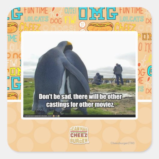 Sticker Carré Ne sois pas triste (Devant)