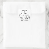Sticker Carré Ne sois pas un hippo-crite ! (Sac)