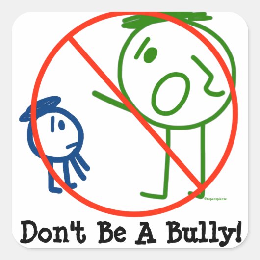 Sticker Carré Ne sois pas un voyou ! (Devant)