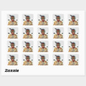 Sticker Carré Ne-Sou-A-Quoit, un chef Fox (Feuille)
