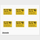 Sticker Carré Ne Touchez pas à la datation (Feuille)