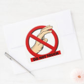 Sticker Carré Ne touchez pas à l'autocollant (Enveloppe)