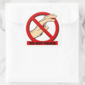 Sticker Carré Ne touchez pas à l'autocollant (Sac)