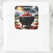 Sticker Carré Ne vous inquiétez pas, soyez heureux poisson-griff (Sac)