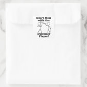 Sticker Carré Ne vous mêlez pas du Dulcimer Player (Sac)