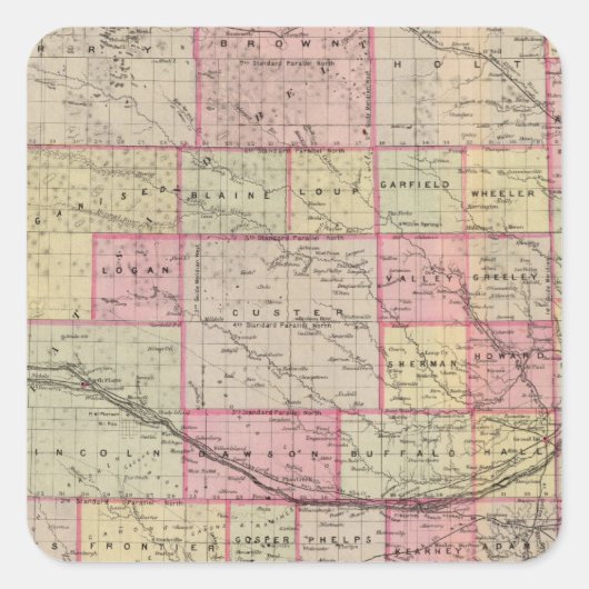 Sticker Carré Nebraska 3 (Devant)