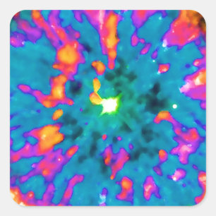 Sticker Carré Nébuleuse planétaire NGC 6751 Pop Art Psychédéliqu
