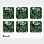 STICKER CARRÉ NÉBULEUSE SATIVA (Feuille)