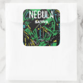 STICKER CARRÉ NÉBULEUSE SATIVA (Sac)
