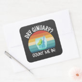 Sticker Carré Nécrologie sèche - Comptez-Moi - Coucher de soleil (Enveloppe)