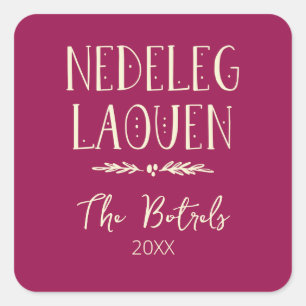 Sticker Carré Nedeleg Laouen - Joyeux Noël En Breton