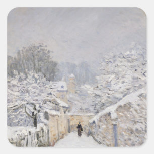 Sticker Carré Neige à Louveciennes, 1878
