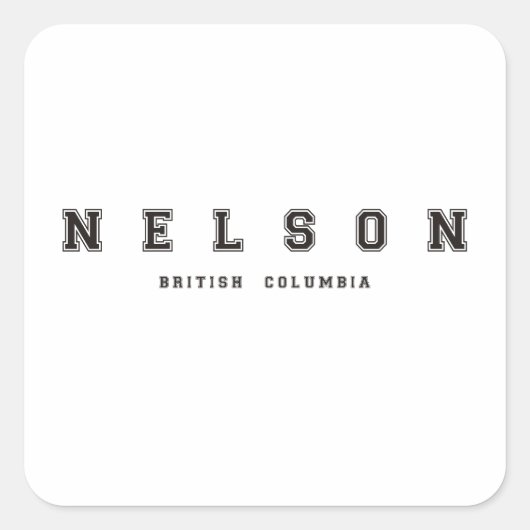 Sticker Carré Nelson Colombie-Britannique (Devant)