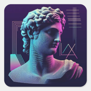 Sticker Carré Neon Aelexis