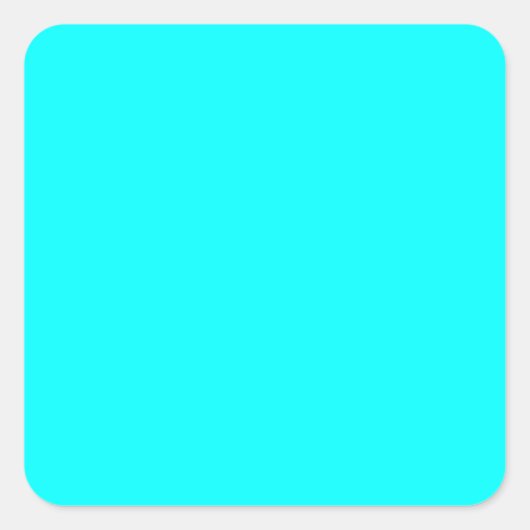 Sticker Carré Néon bleu clair 00ffff (Devant)