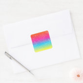 Sticker Carré Neon grunge rainbow design (Enveloppe)