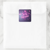 Sticker Carré Neon Heart Valentines  (Sac)