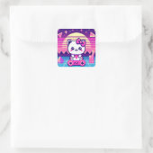 Sticker Carré Neon Kitty (Sac)