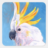Sticker Carré Neon Mohawk - Cockatoo (Devant)