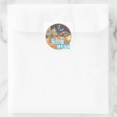 Sticker Carré Neon Moon Retro Ouest (Sac)