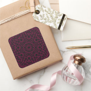 Sticker Carré Neon Pink - Personnalisable
